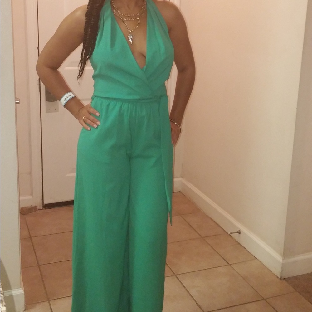 Green stylist jumpsuit